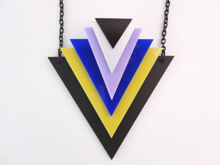 acrylic triangle pendant
