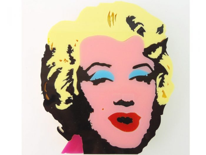 Marylin Monroe Big Plexiglass Brooch