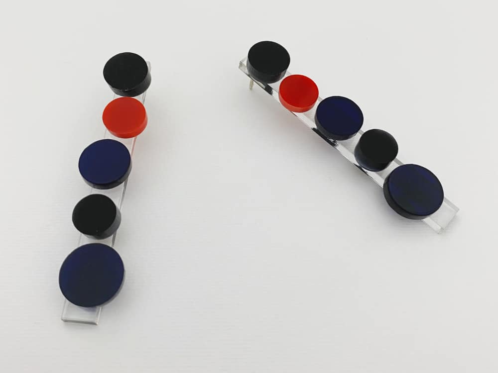 transparent earrings by italian handmade plexiglass jewellery