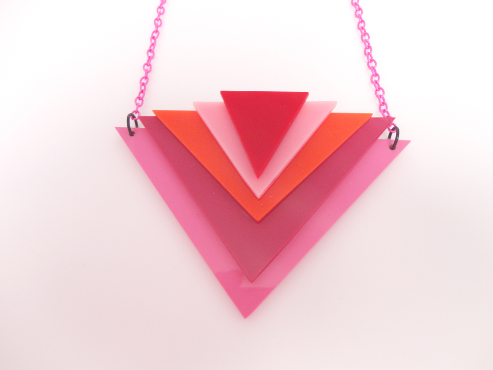 eclectic triangle necklace