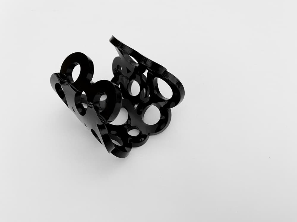 black perspex bracelet by plexi shock