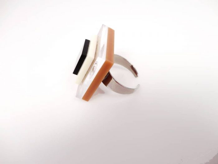 handmade plexiglass ring anello plexiglass