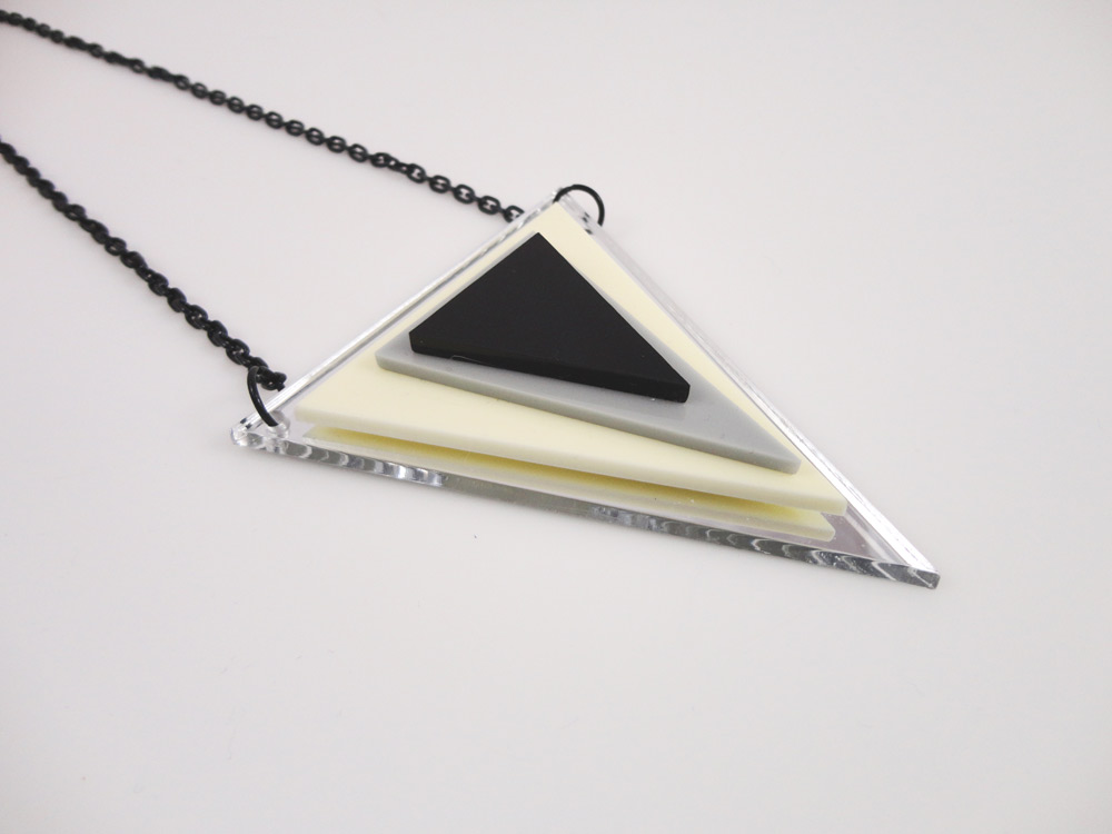 fantastic geometric triangle pendant