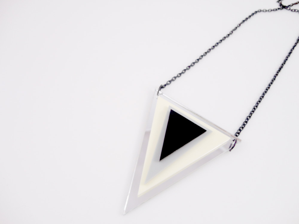 triangolo pendente plexiglass plexi shock