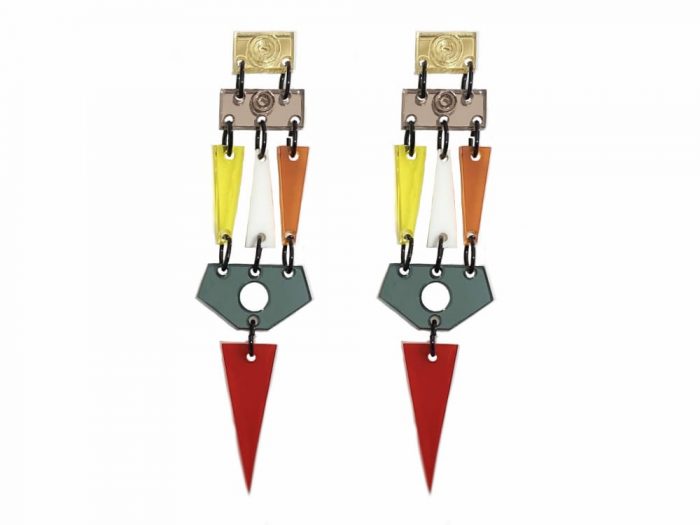 colorful perspex earrings