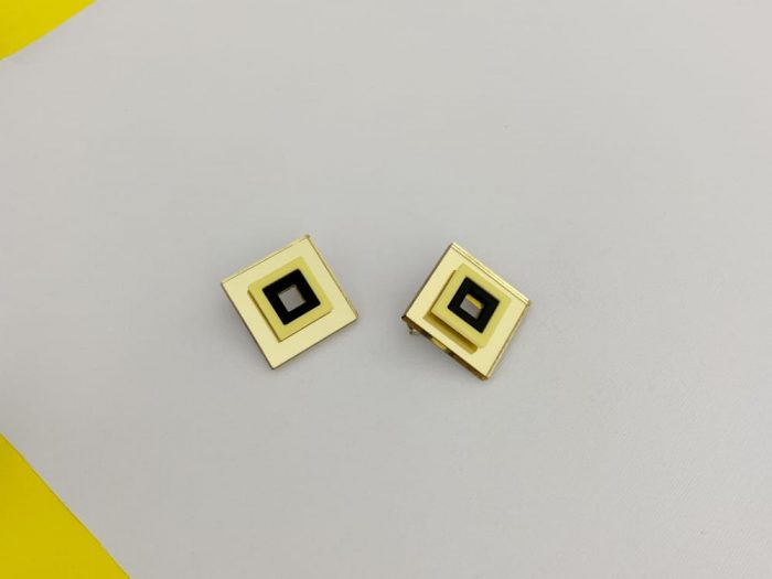 sweet yellow perspex earrings