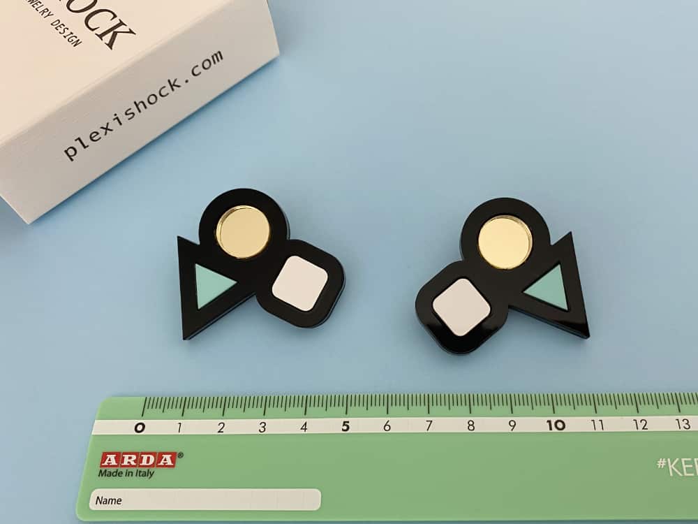 geometric design earrings