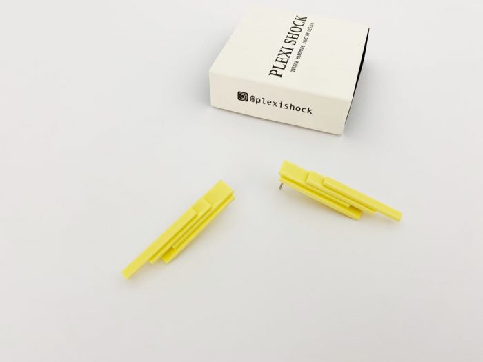 sweet yellow perspex earrings