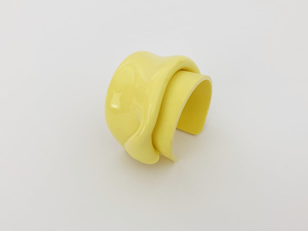 yellow handmade bracelet by plexi shock jewelry design