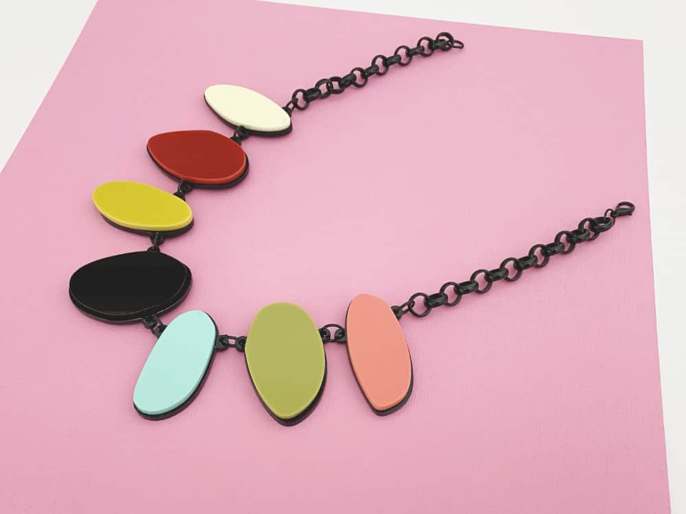 oversized perspex necklace by plexi shock