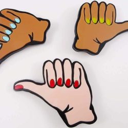 thumb up brooch