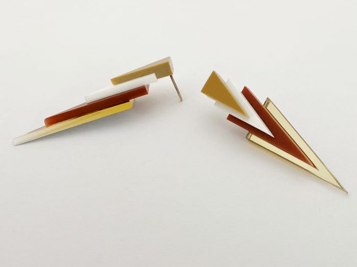 elegant triangle perspex earrings by plexi shock