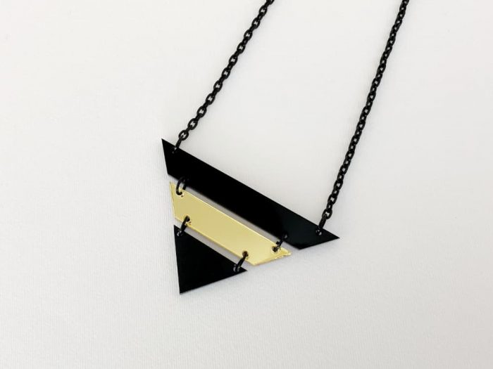 Collana Triangolare Oro Nero