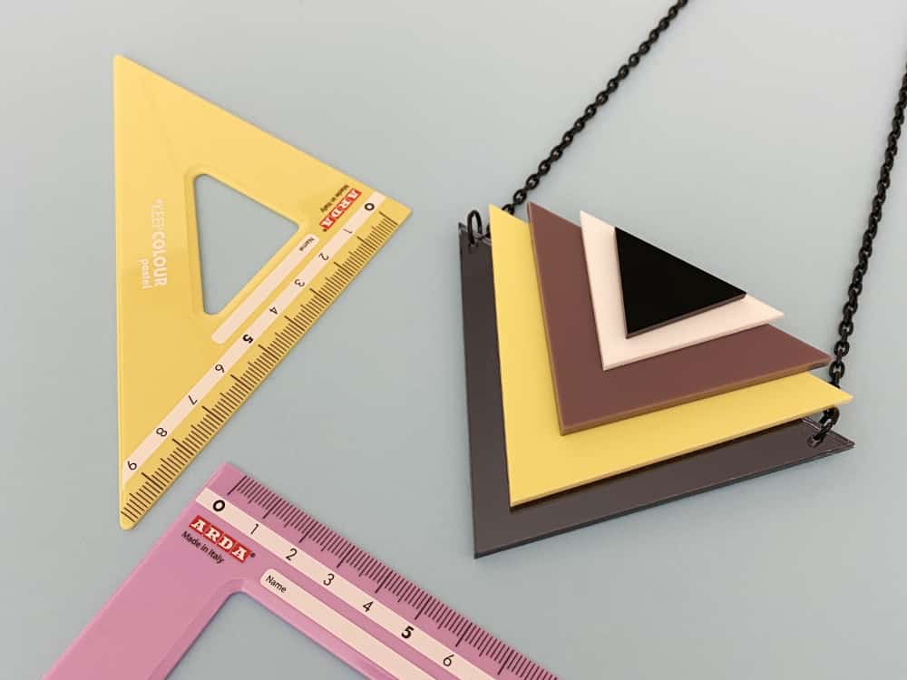 colorful triangle pendant