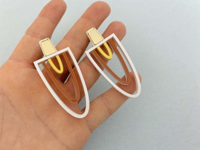 art deco acrylic earrings