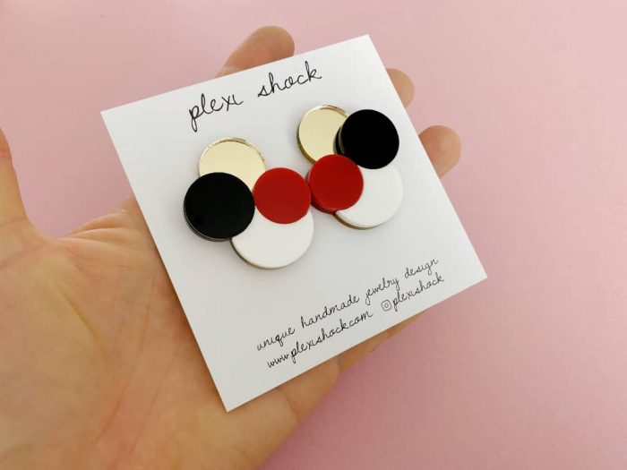 stud perspex earrings