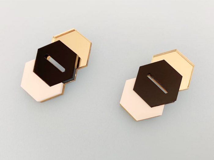 elegant perspex earrings