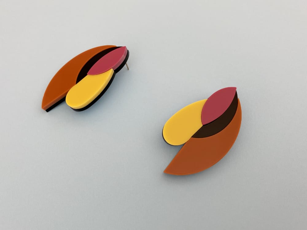 abstract form earrings by plexishock
