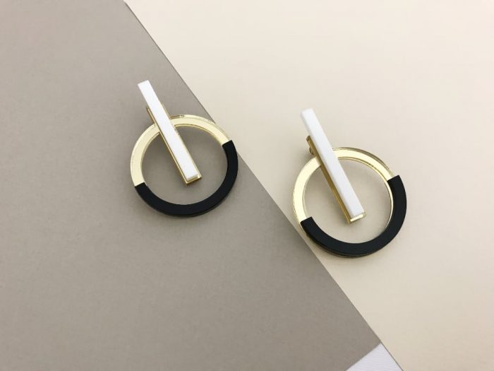 eccentric modern hoop earrings