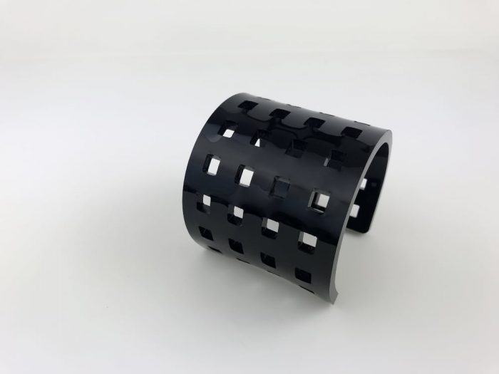 80s black cuff perspex bracelet