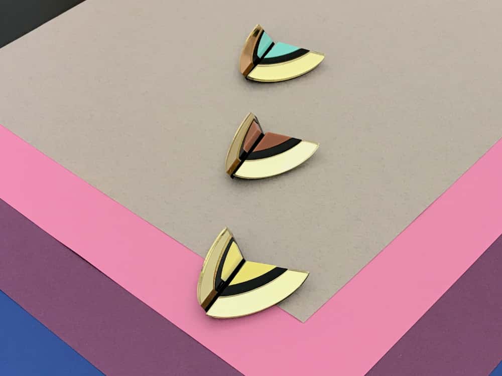 clove triangle earrings