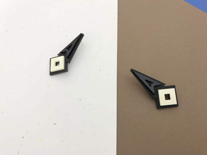 geometric stud perspex earrings