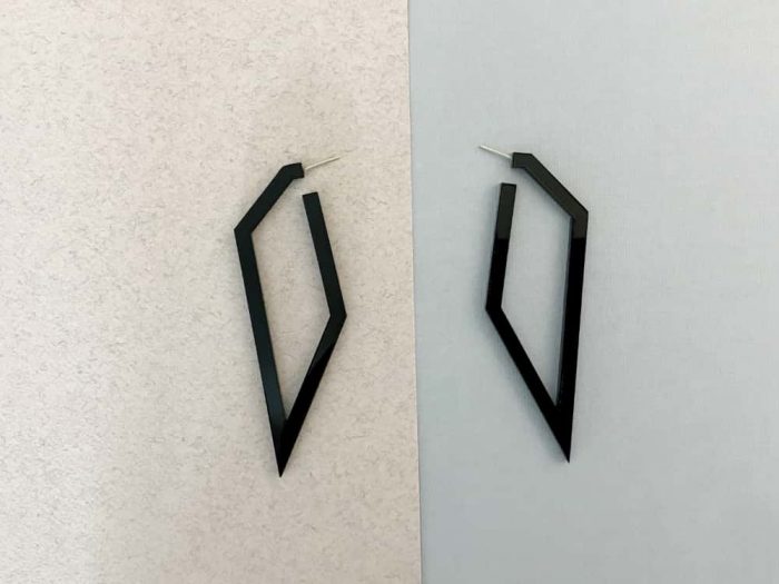 edgy plexiglass stud earrings