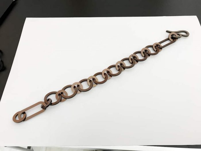 long plexiglass chain necklace