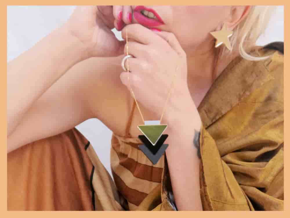 triangle perspex necklace