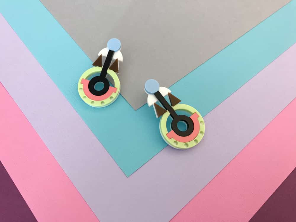 avant-garde acrylic earrings