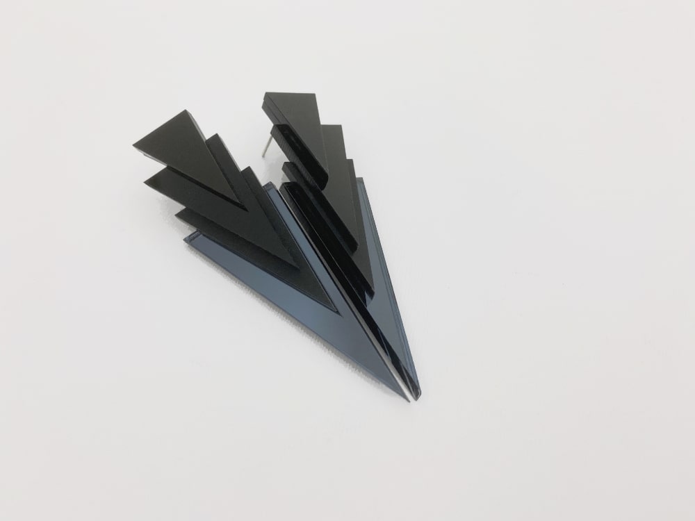 black triangle earrings by plexishock