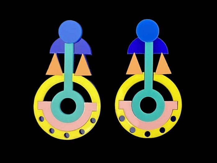 eccentric design earrings