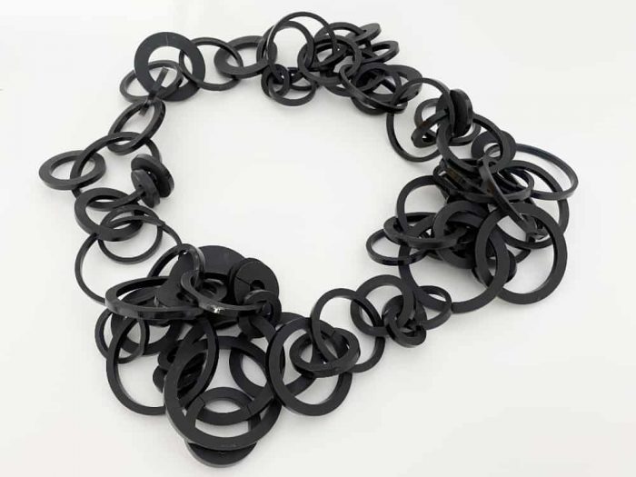 extreme adjustable art jewelry plexiglass necklace