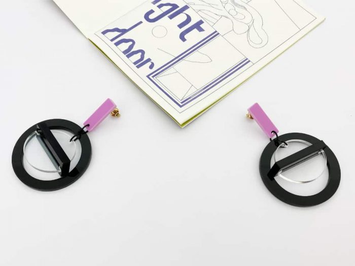 double acrylic hoop earrings