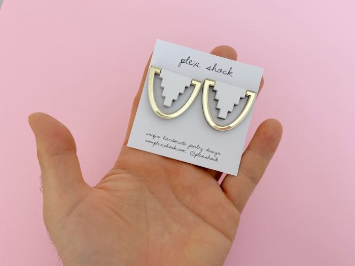White Egyptian Earrings