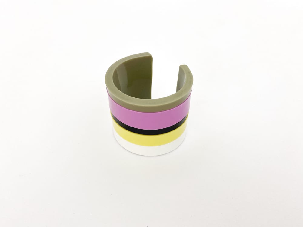 handmade striped bracelet by plexi shock
