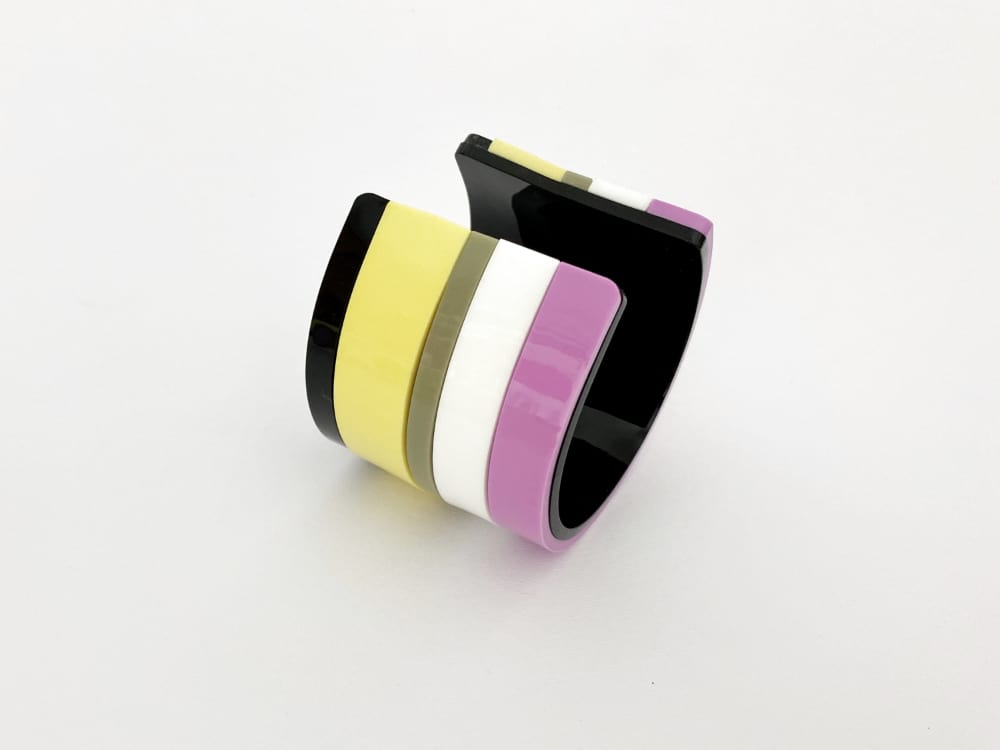 black striped bracelet
