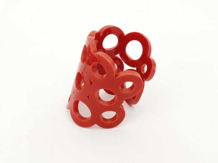 bracciale plexiglass rosso