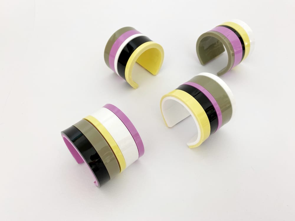 Colorful Acrylic Striped Bracelet