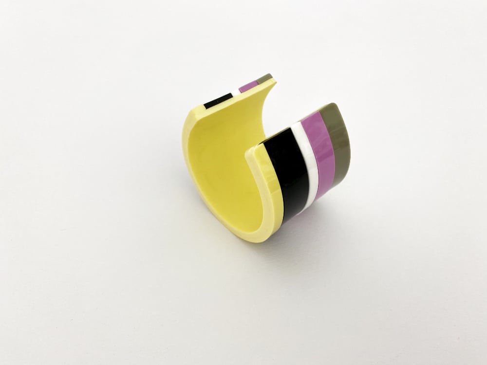 yellow striped bracelet