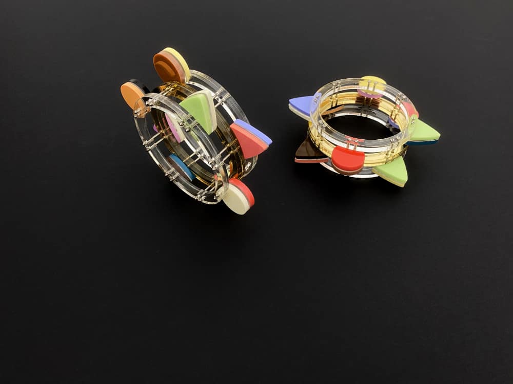 perspex bangle by italian jewelry design plexi shock