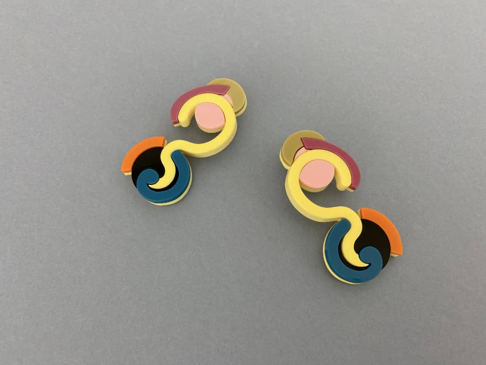 multicolor perspex quality earrings