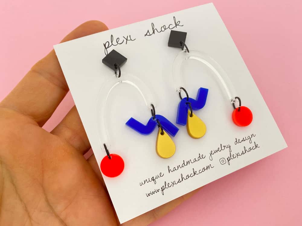 acrylic arc earrings