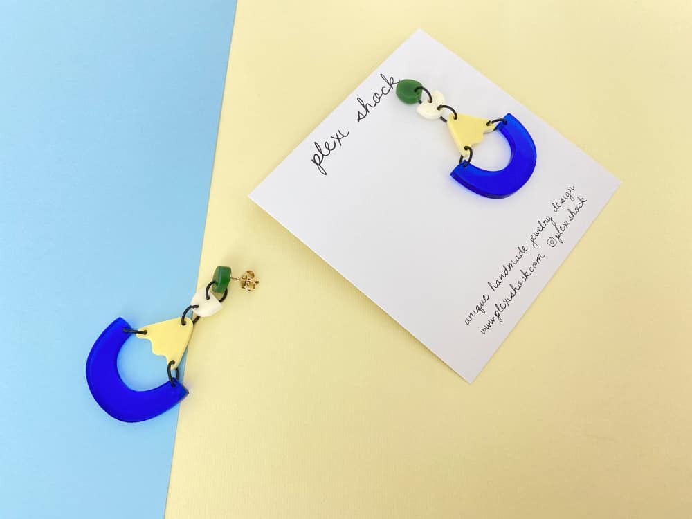 colorful pendant earrings
