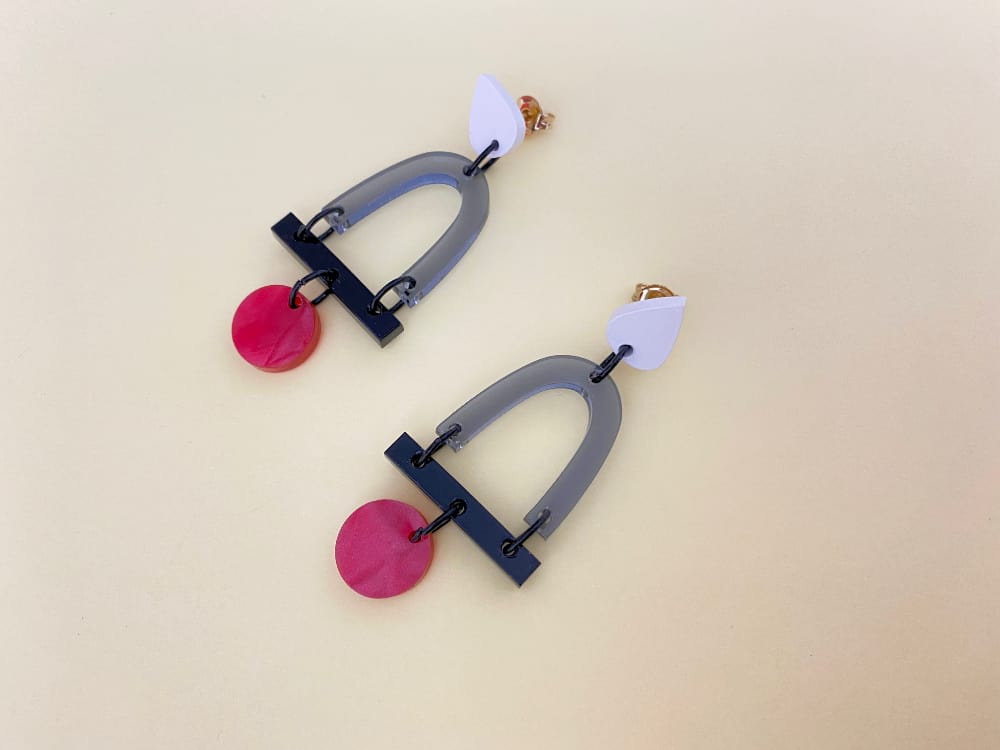 perspex earrings by plexi shock design