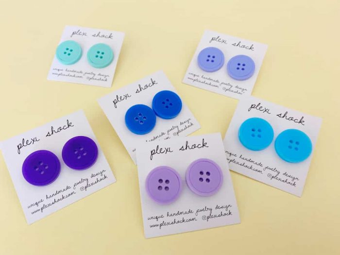 shirt button stud earrings