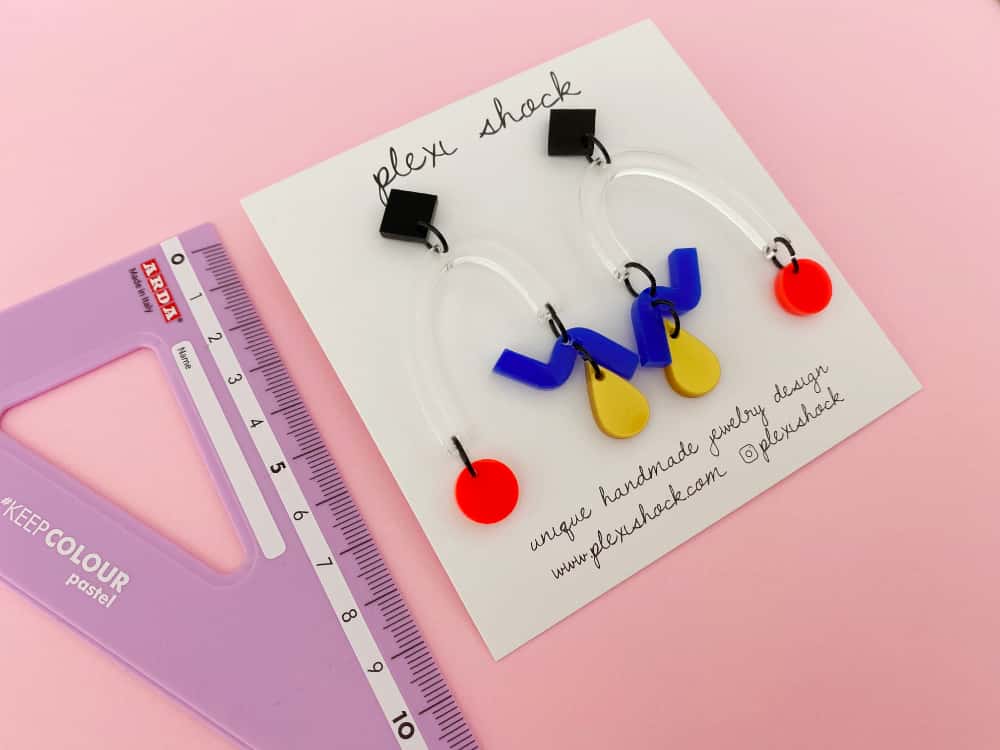 transparent acrylic dangle earrings