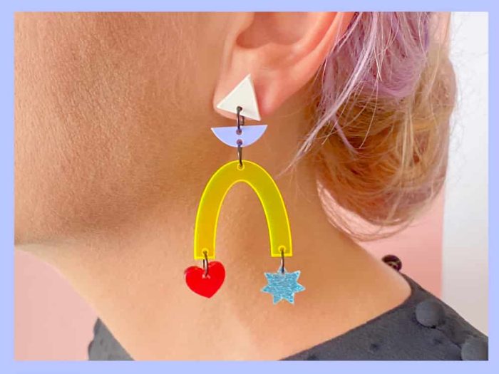 Asymmetrical Dangling Earrings Pendants