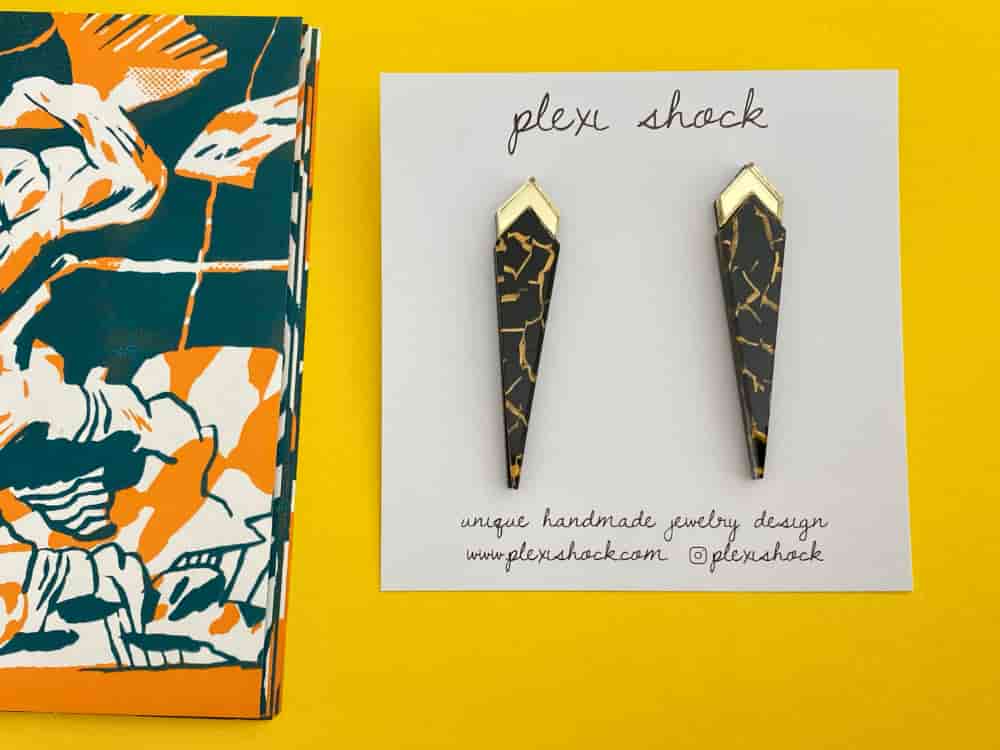 Celluloid Acrylic Earrings 1 Celluloid Acrylic Earrings