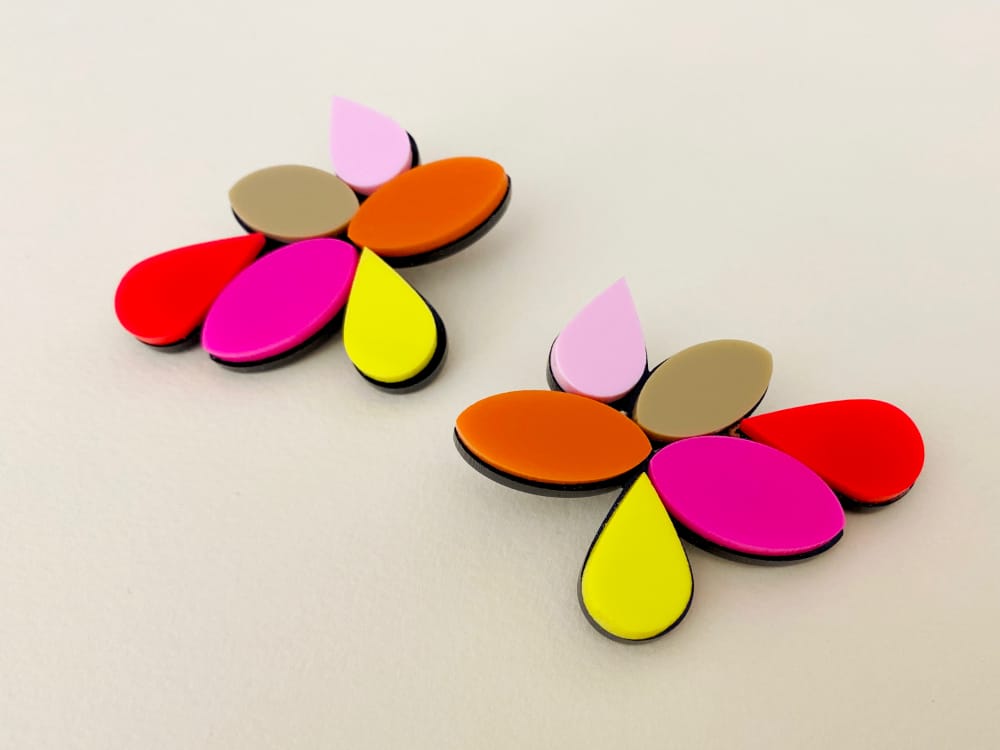 colorful acrylic earrings